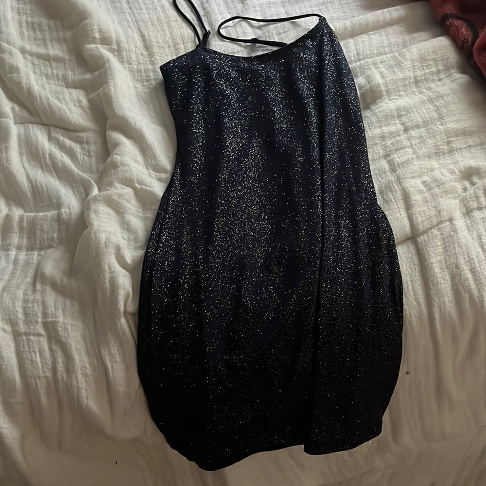 lucy in the sky blue sapphire mini dress size small